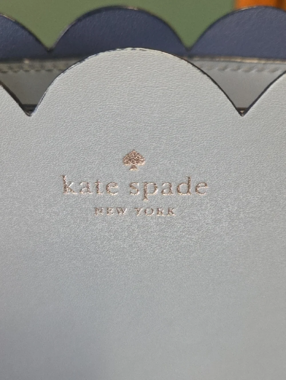 Kate Spade Light Blue Scalloped Edge Tote - Picture 2 of 7